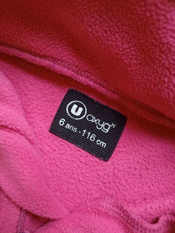 Sweat polaire rose 6 ans - photo numéro 2