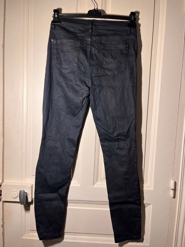 Jeans enduit simili cuir cache cache 36 - photo numéro 4