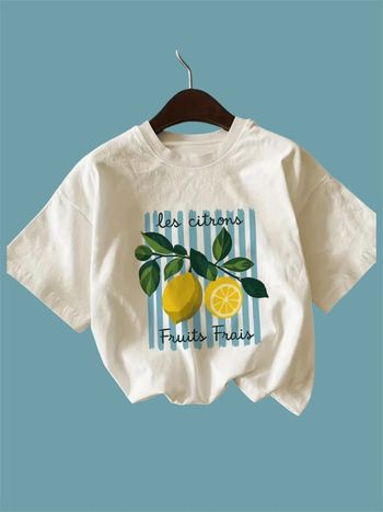 T shirt avec imprimé citron