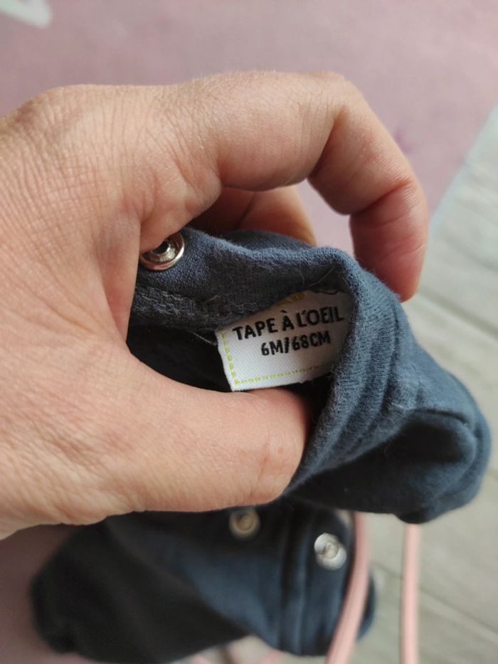 Robe hiver bleue jupe volant 6 mois - photo numéro 5