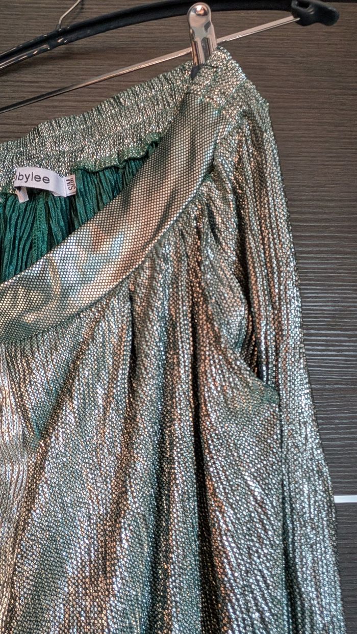 Pantalon large de fête irisé vert - photo numéro 2