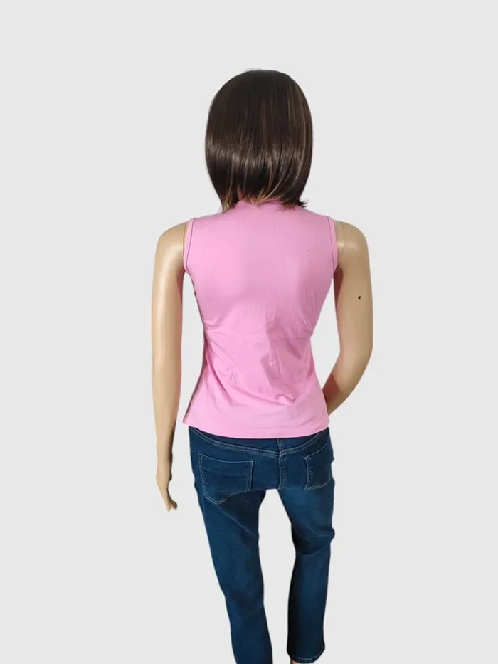 Débardeur Blancheporte rose brodé - Taille M - photo numéro 4