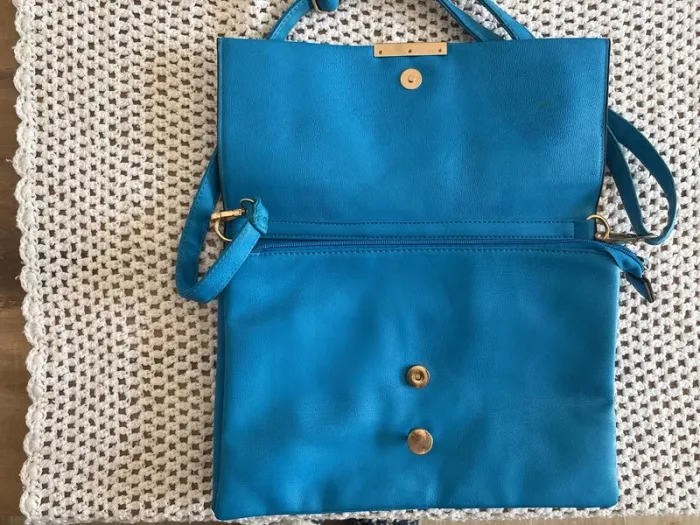 🛑 pochette / sac à main bleu 🛑 - photo numéro 4