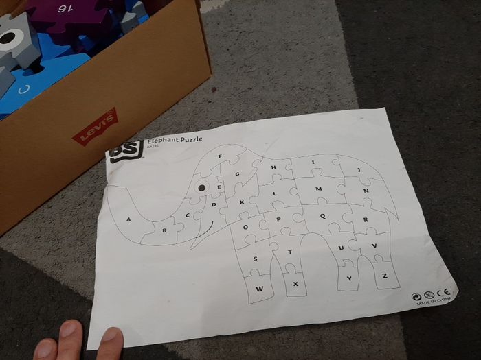 puzzle éducatif en bois épais double face éléphant BS complet + notice - photo numéro 5