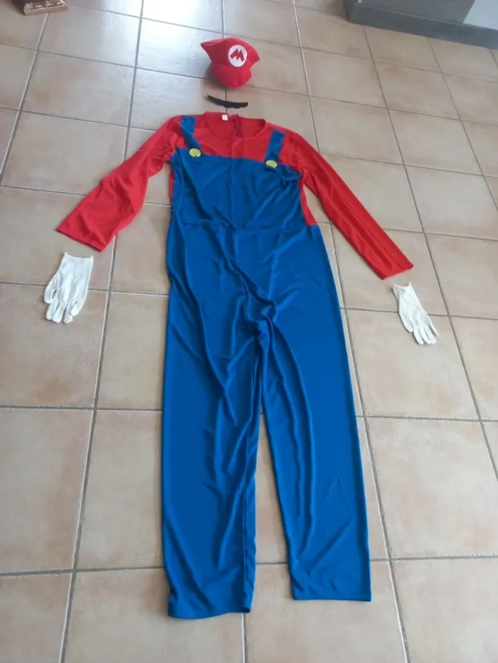Un déguisement adulte de Mario taille L - photo numéro 2