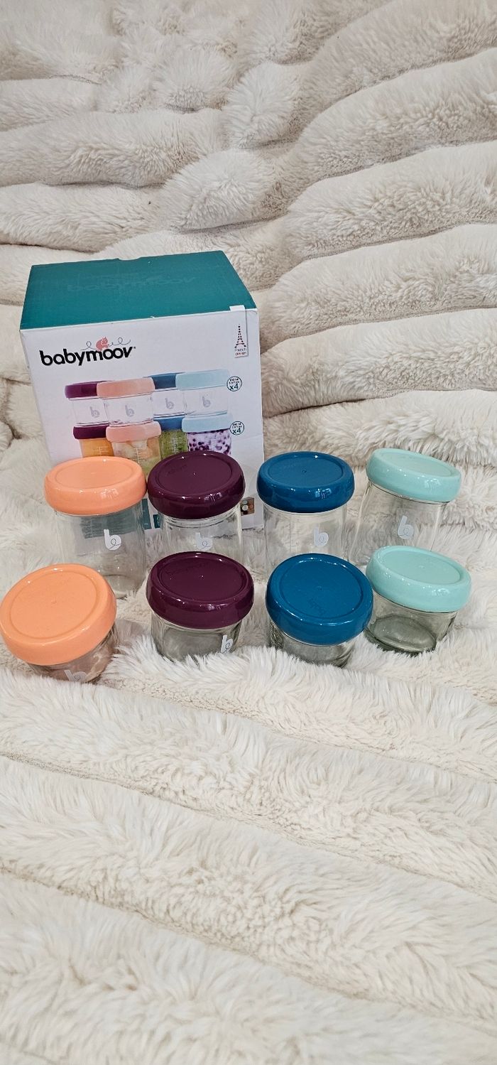 Lot de 8 pots en verre Babybols babymoov