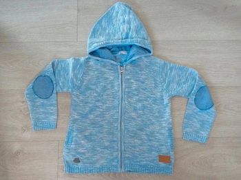 Gilet zippé bleu capuche DPAM 6 ans