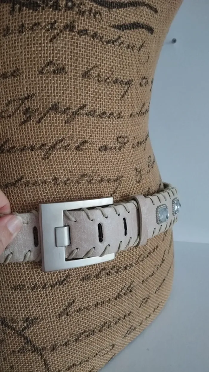 Ceinture beige femme 90 cm - photo numéro 9