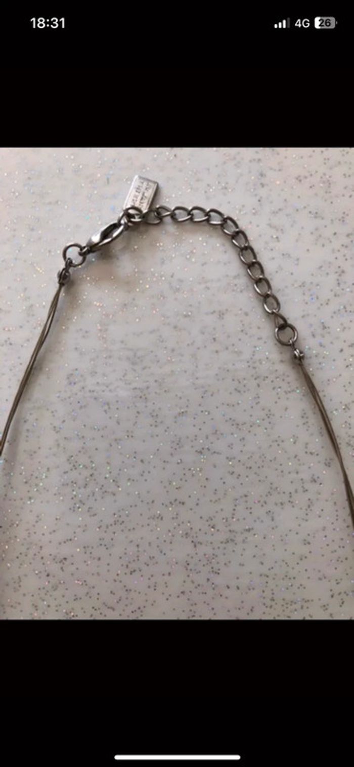 Collier 3 rangs fantaisie - photo numéro 5