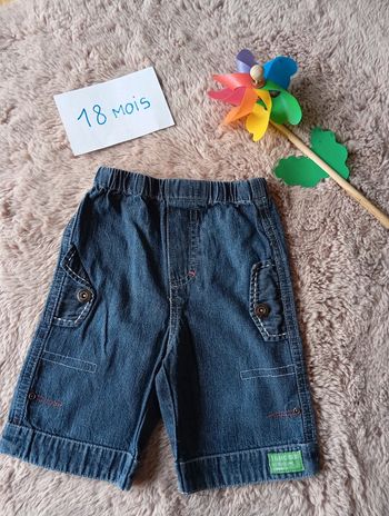 Bermuda jean 18 mois