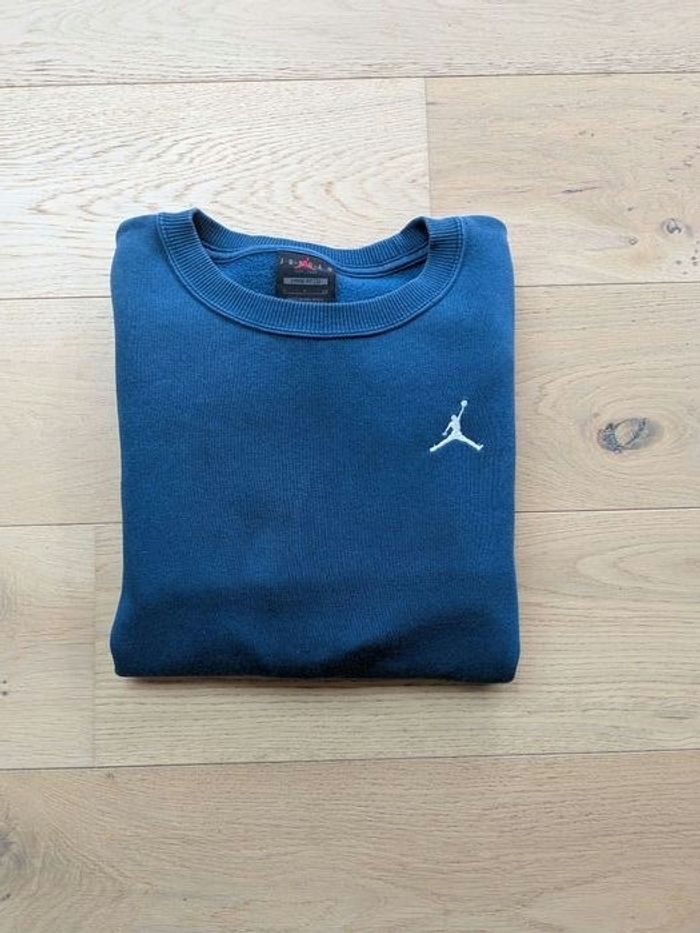Jordan Brooklyn Fleece S – Sweat Nike Jumpman – Colorblock Bleu/Beige Rare - photo numéro 5
