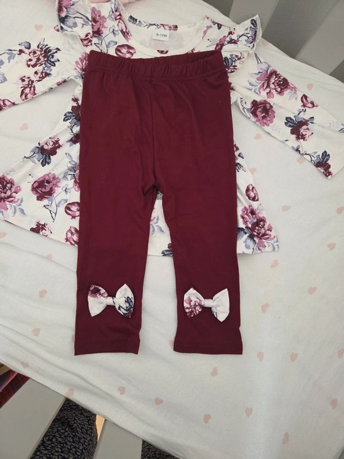 🤩 ensemble fille tout mignon neuf 9 12 mois - photo numéro 3