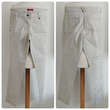 Pantalon Chino gris clair à pois gris S.Oliver taille 44