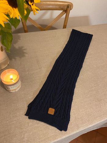 Écharpe en laine torsadée bleu marine Cyrillus 8/10/12 ans