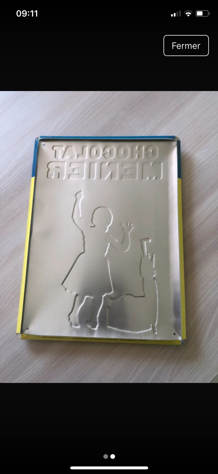 Plaque métal Chocolat Menier - photo numéro 2