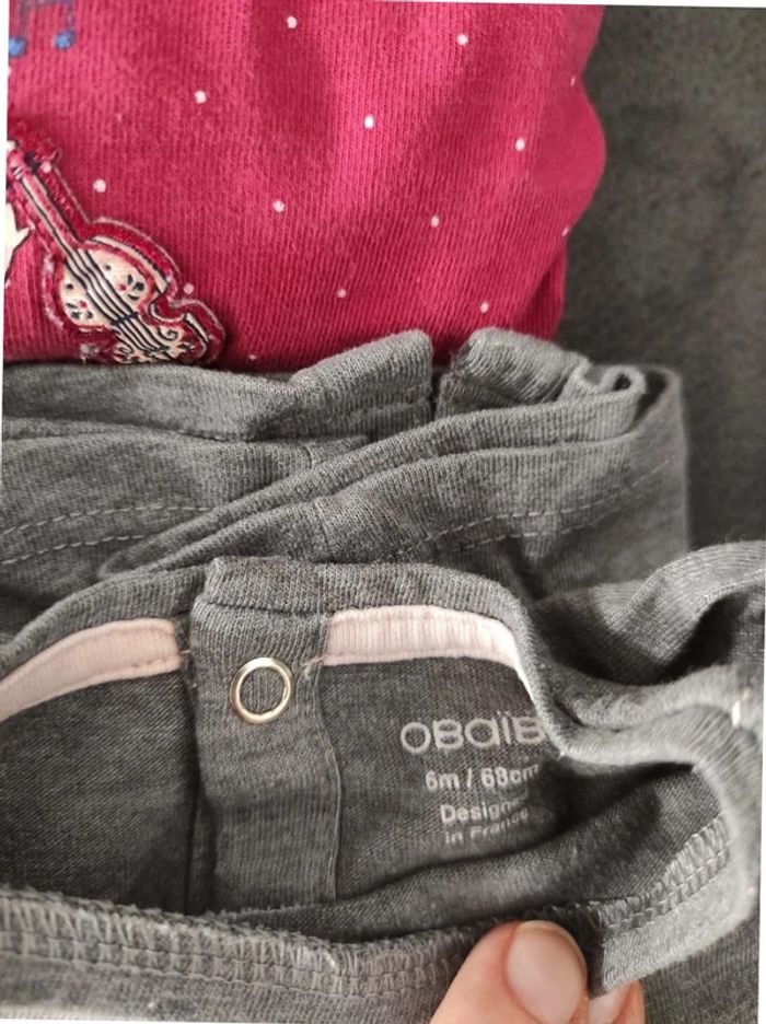 Lot 4 tee-shirts manches longues 6 mois - photo numéro 2