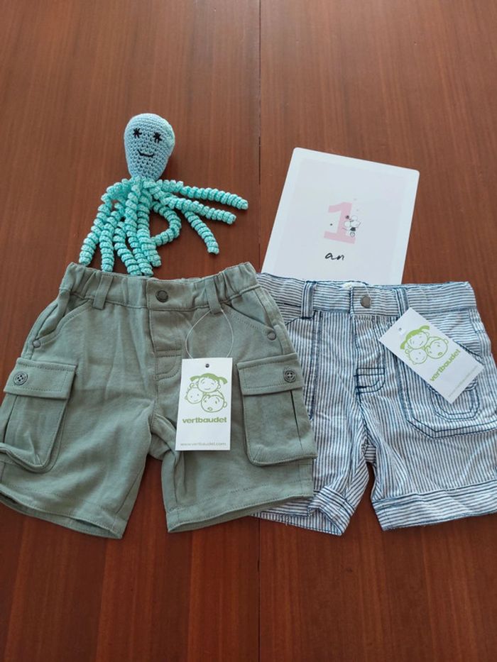 Lot de 2 shorts Vertbaudet t.12 mois