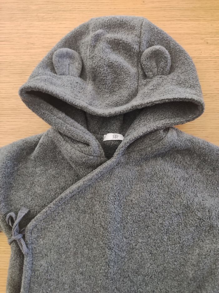 Veste grise chaude ourson - photo numéro 2