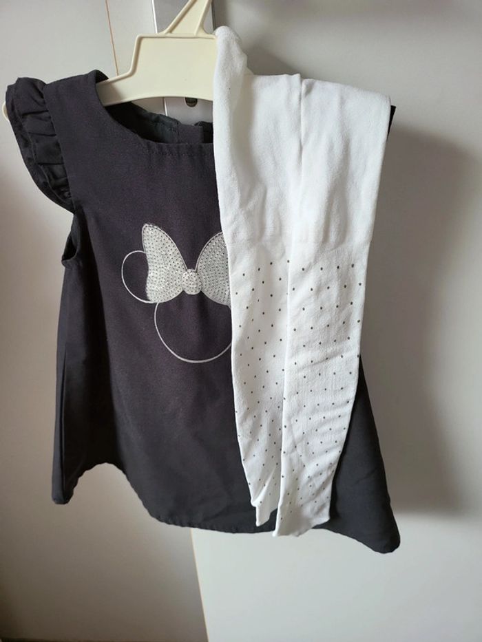 Ensemble robe collant disney neuf 12 mois - photo numéro 4
