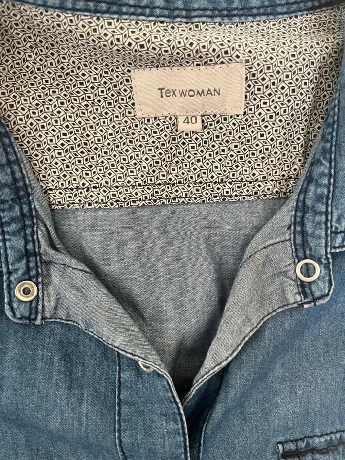 Robe chemise en jean taille 40 - photo numéro 4