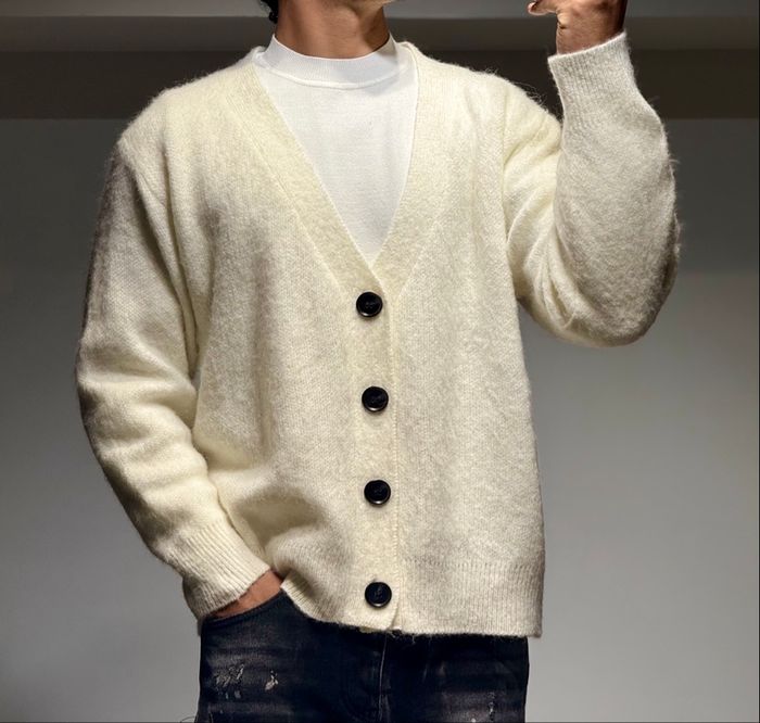 Cardigan oversize crème