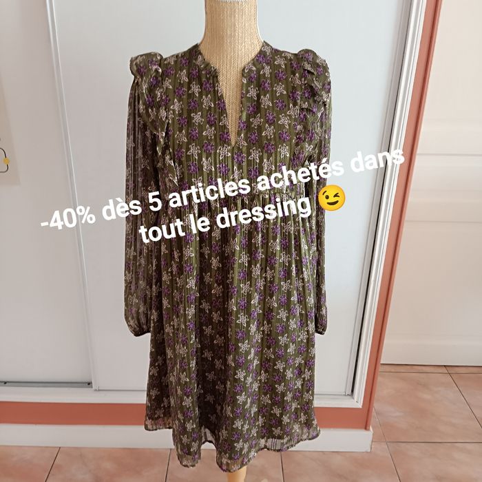 Promod robe kaki et violine