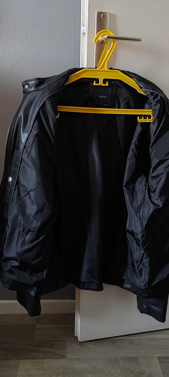 Blouson simili cuir noir - photo numéro 2