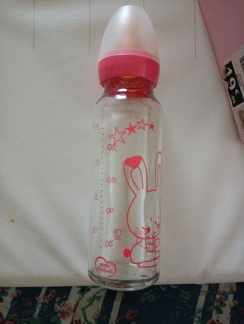 Biberon mots d'enfants en verre