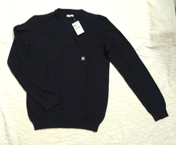 Gémo pull bleu marine maille nid D abeille M