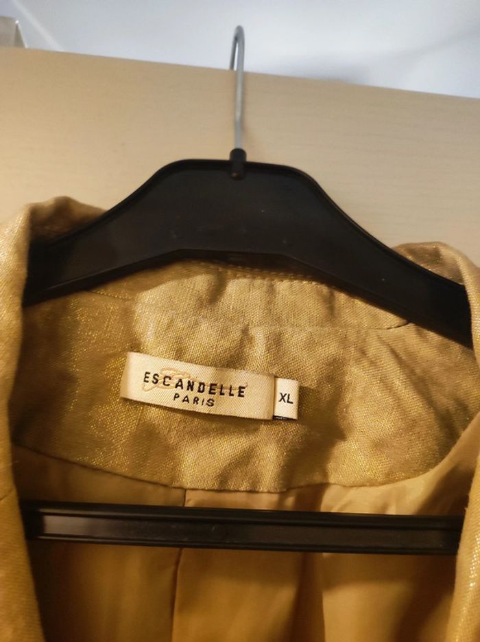 Blazer dorée Escandelle XL - photo numéro 4