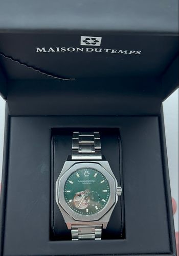 Montre MaisonDuTemps MTdelta coeur ouvert verte