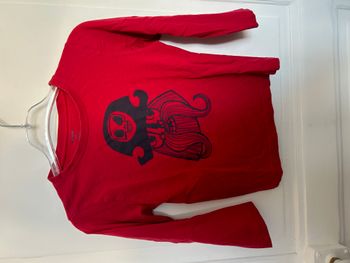 t shirt manche longue rouge 6 ans