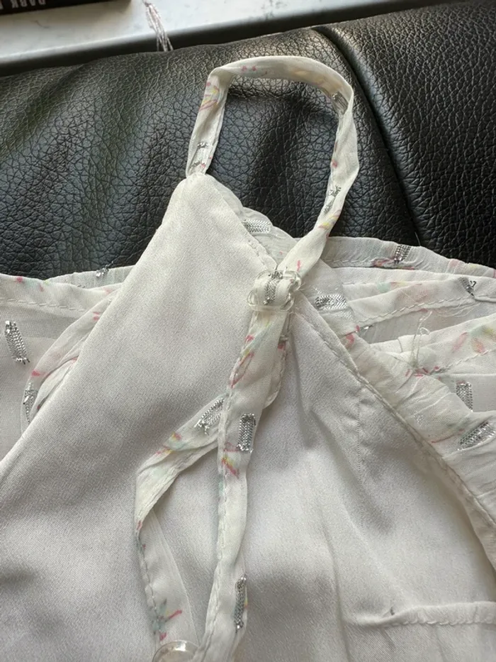 Blouse caraco kiabi xs blanche - photo numéro 6