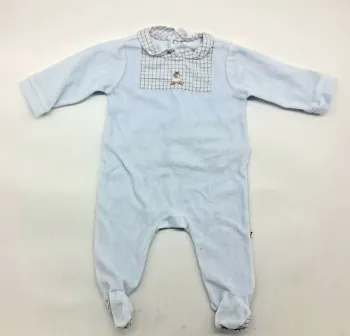 Doux Pyjama En Velours Pour Bébé Designer Teddy Jacadi Paris Taille 6M 68