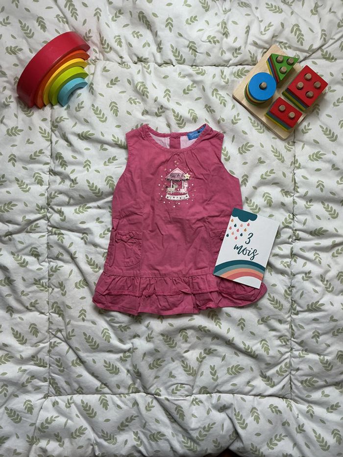 robe sans manches rose 3 mois tout simplement