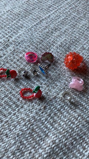 Lot de bague fille certaine ajustable