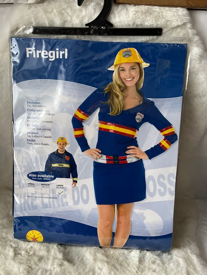 Déguisement femme pompier taille M - photo numéro 2