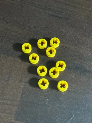 10 Lego Technic Bush 1/2 Smooth ref 4265 Yellow