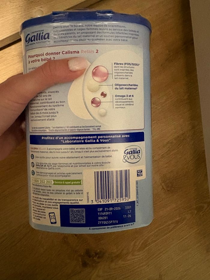 Lait gallia calisma relais allaitement 2ème âge - photo numéro 3