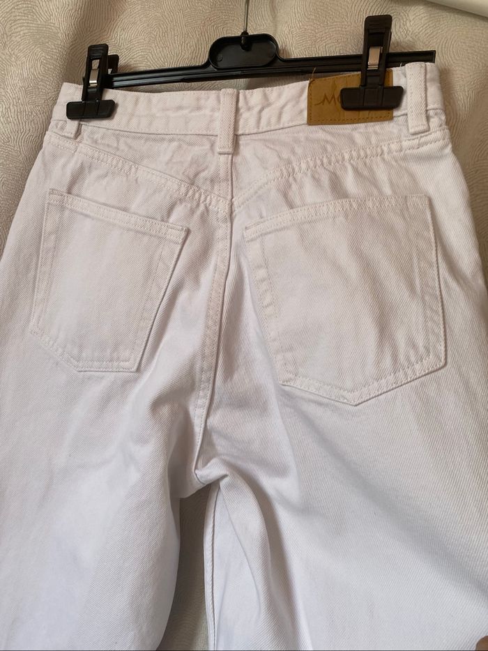 Trop beau jeans blanc taille haute 34 Monki - photo numéro 3