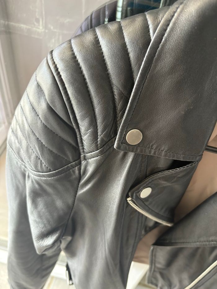 Blouson en cuir véritable - photo numéro 2