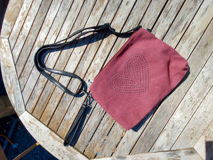 Pochette bordeau/vieux rose - photo numéro 5