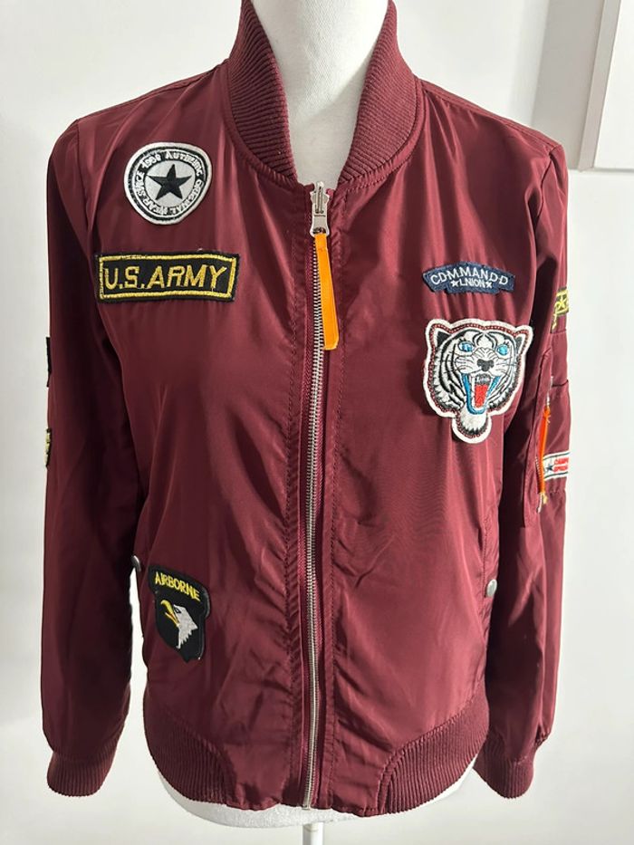 Bomber réversible bordeaux et rose T38 - photo numéro 3