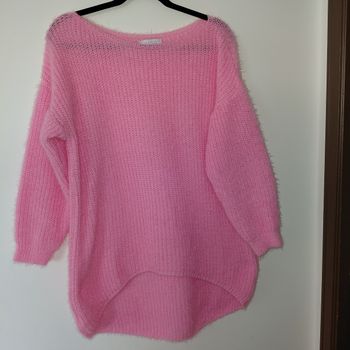 Made in Italy- pull oversize rose taille unique