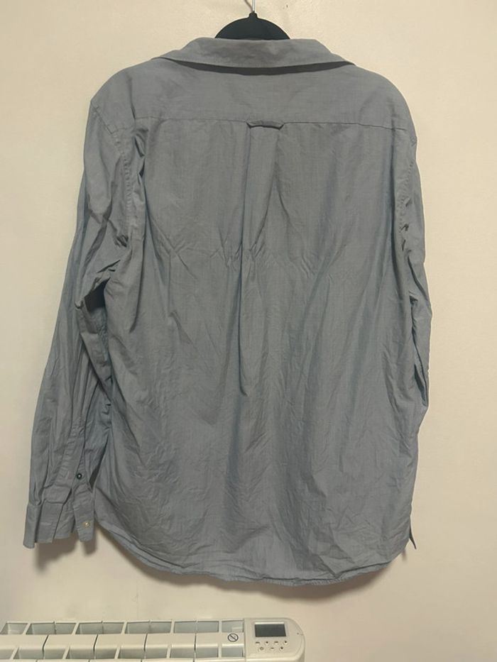 Jolie chemise unie grise/bleue • Lacoste • Taille 41/L • 100% coton - photo numéro 10