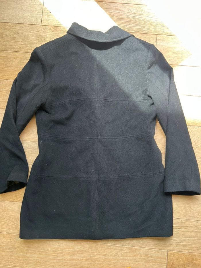 Manteau  noir laine 123 bon état taille 42 - photo numéro 4