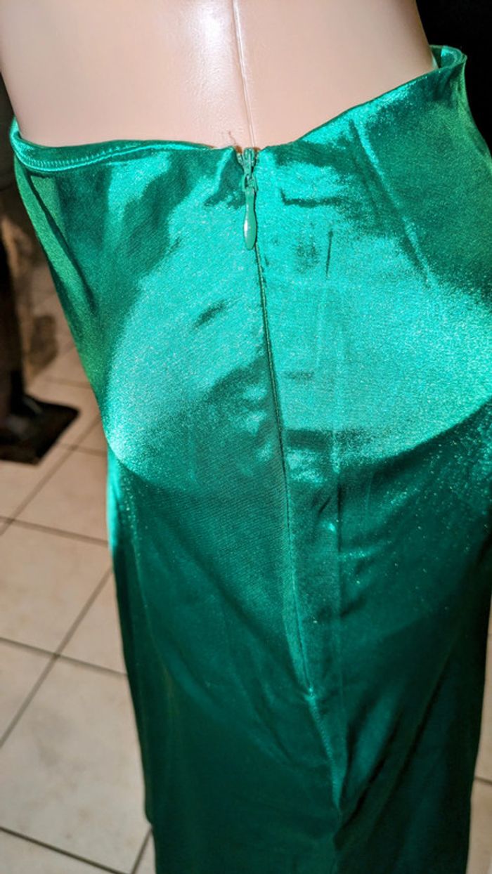 Jupe satin vert - photo numéro 2