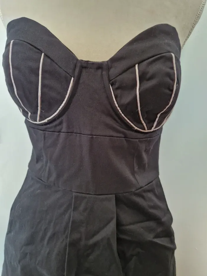 Robe bustier noir or Jennyfer taille L - photo numéro 3