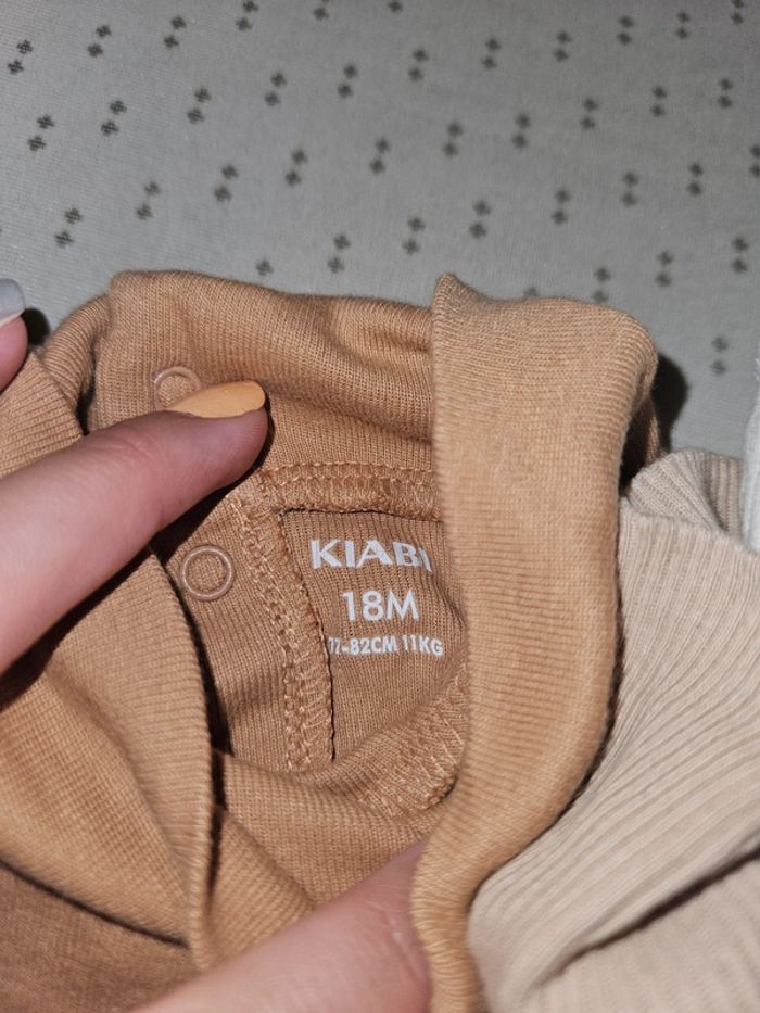 Lot body avec col marron beige et crème - photo numéro 4