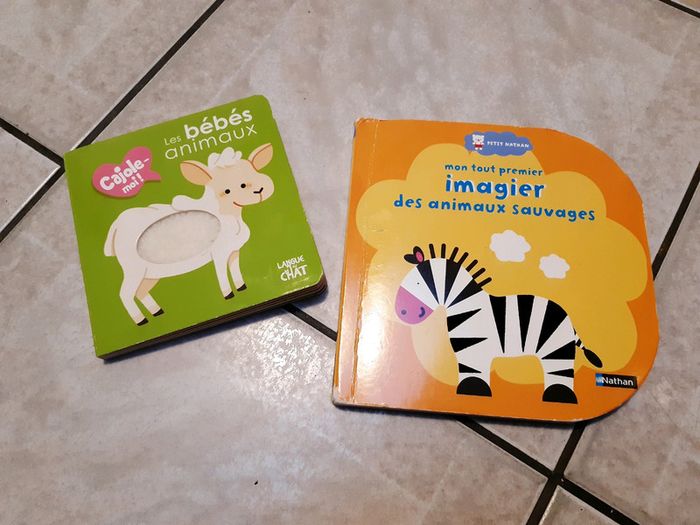 Imagiers bébé animaux sauvages lot matières a toucher